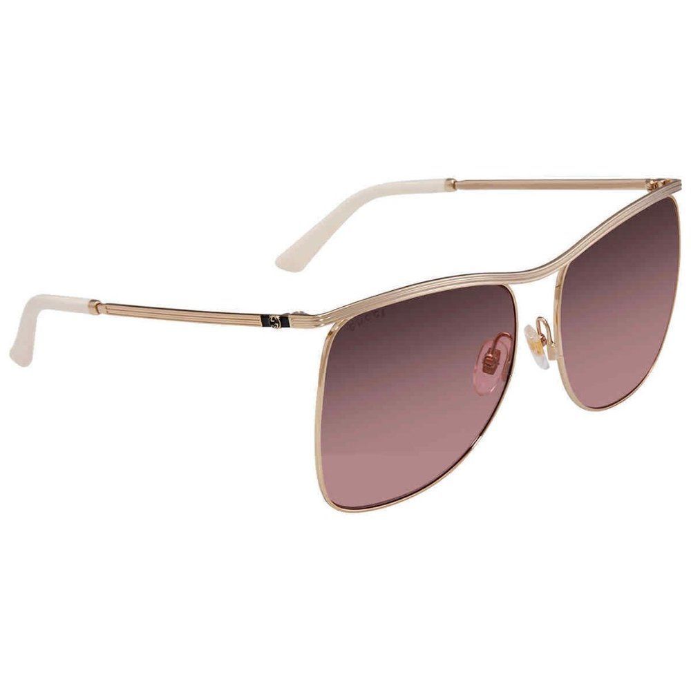 NEW Gucci Violet and Rose Gold Square Women's Sunglasses